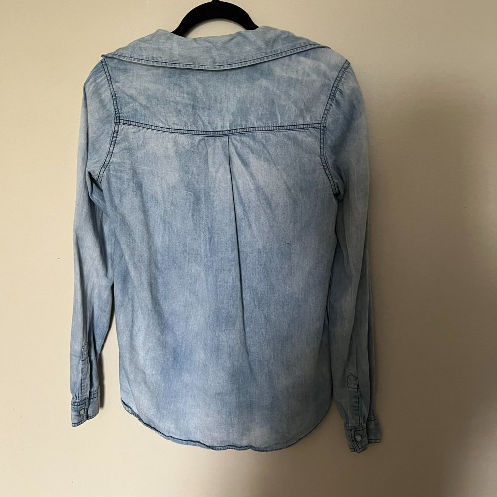 denim button down top - Picture 2 of 2